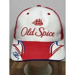 Old Spice Office Depot Hat Nascar Tony Stewart #14 Cap Red White Hook & Loop